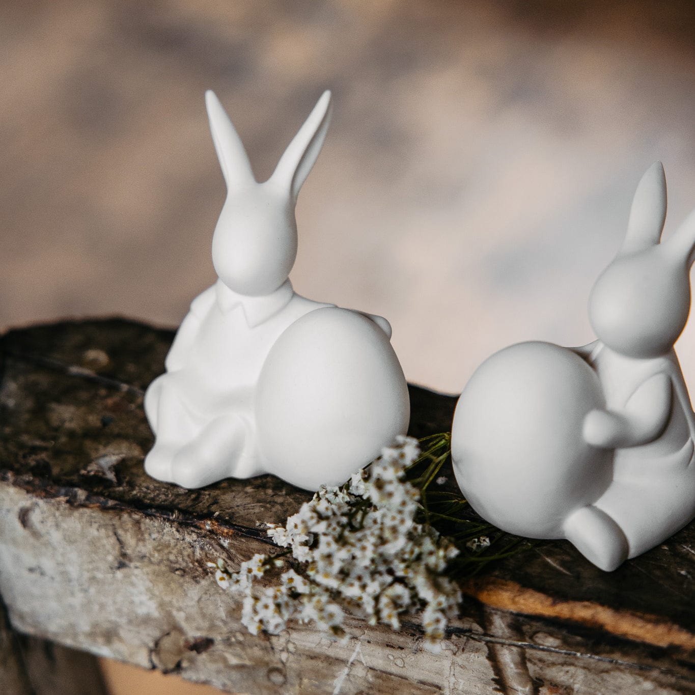 Osterdekoration Hase Ella - weiß