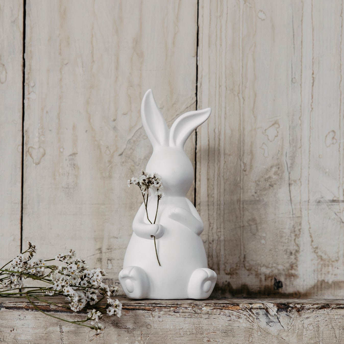B-Ware Osterdekoration Hase Emilia - weiß