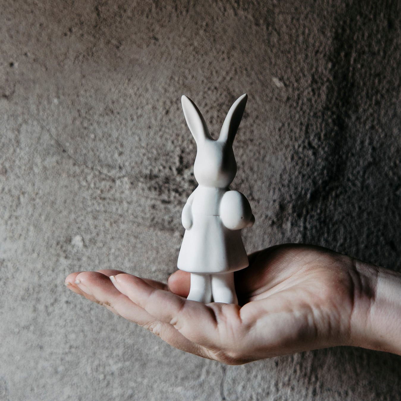 Osterdekoration Hase Ester - weiß