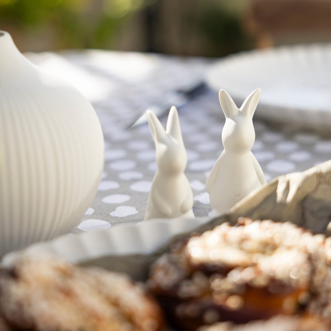 Osterdekoration Hase Frans - weiß