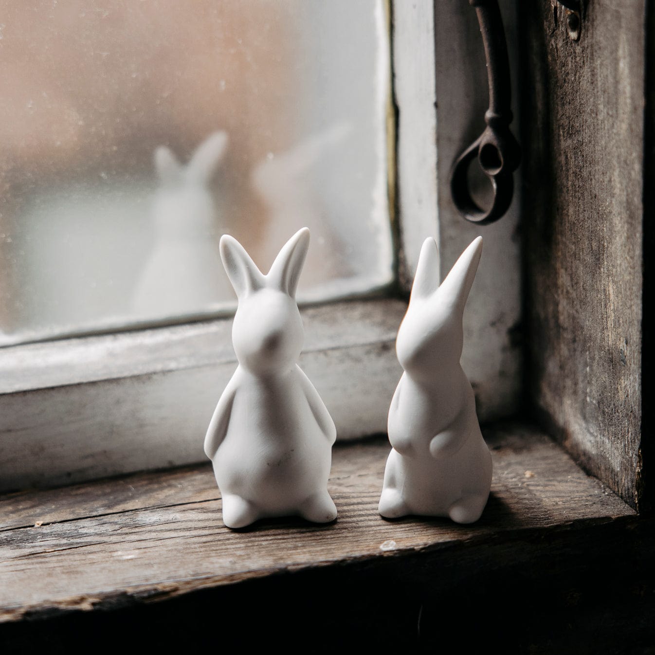 Osterdekoration Hase Frans - weiß