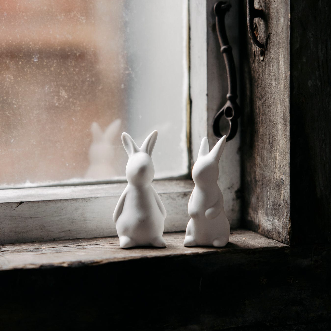 Osterdekoration Hase Frans - weiß