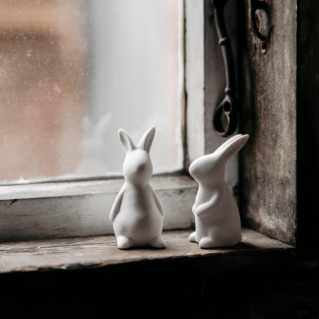 Osterdekoration Hase Frans - weiß