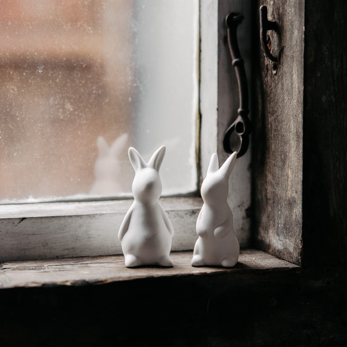 Osterdekoration Hase Freja - weiß