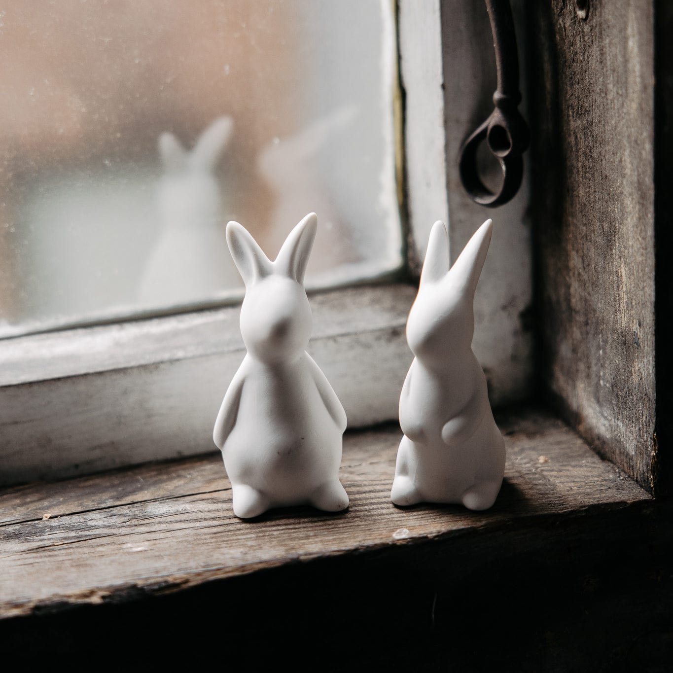 Osterdekoration Hase Freja - weiß