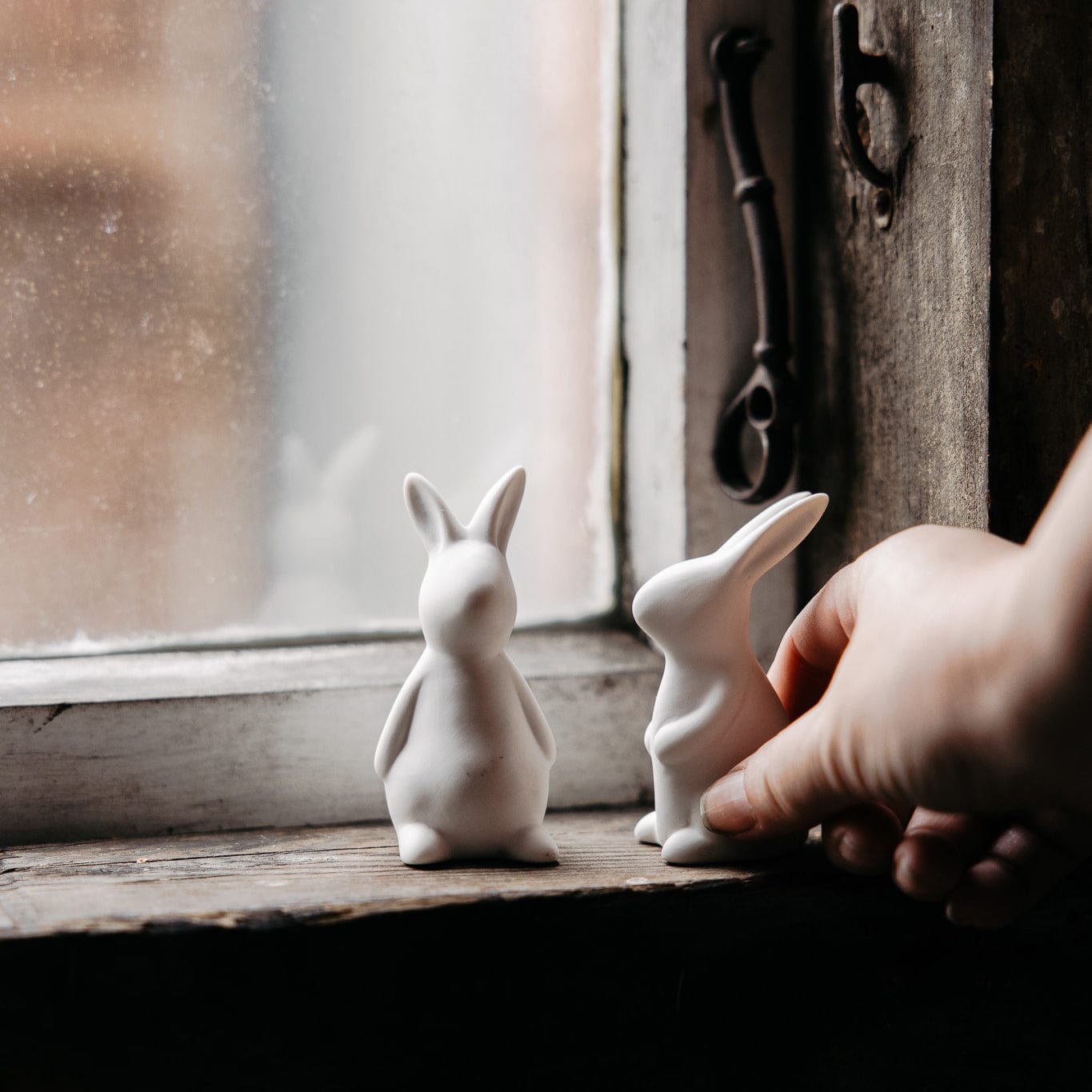 Osterdekoration Hase Freja - weiß