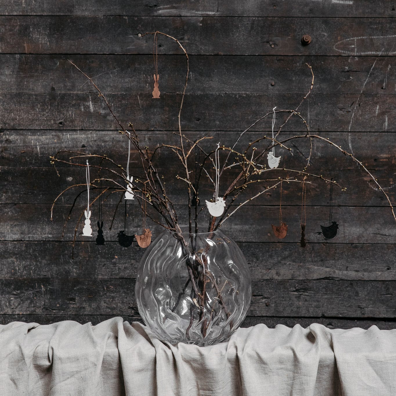 Holzanhänger Huhn Edith - weiß