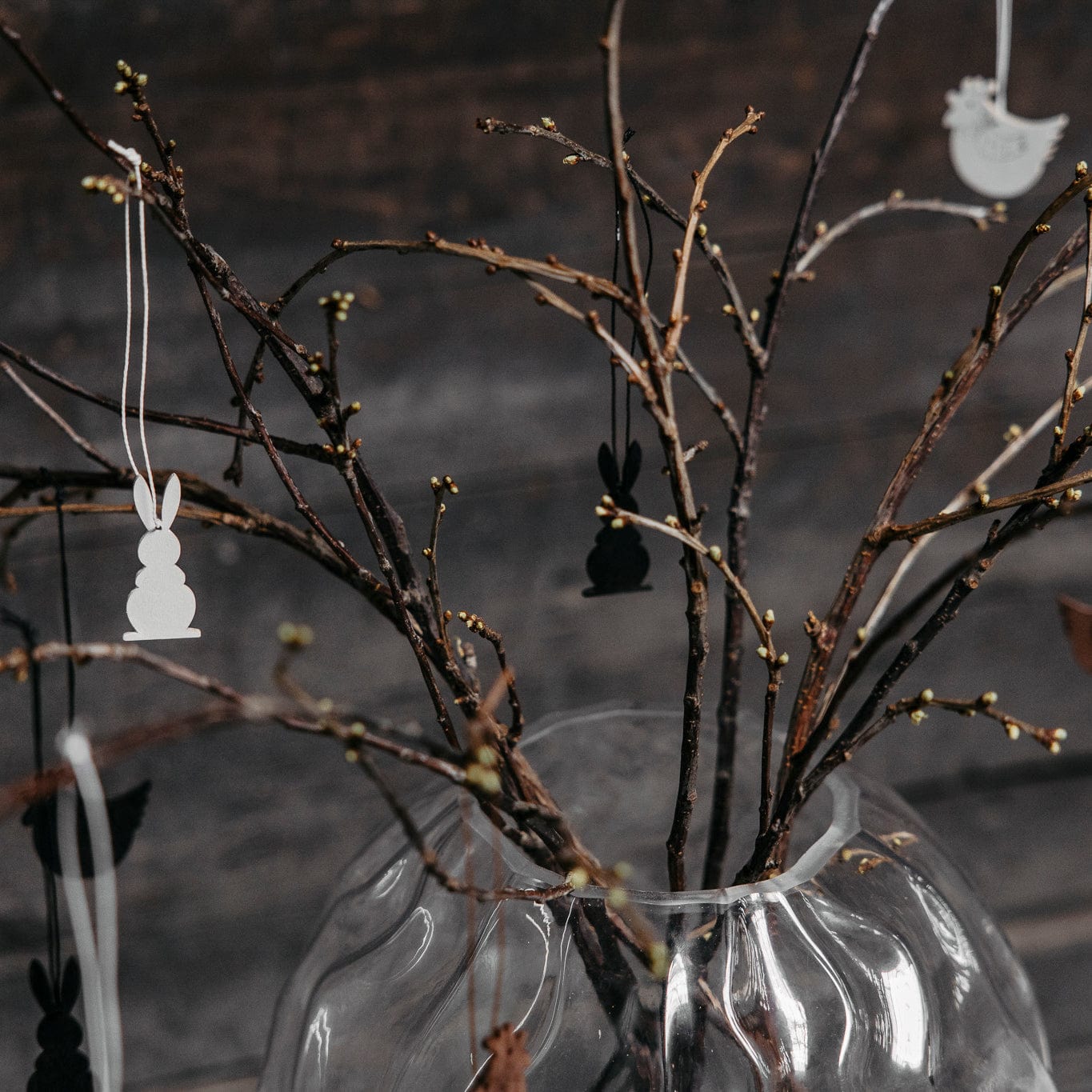 Holzanhänger Hase Hugo - weiß