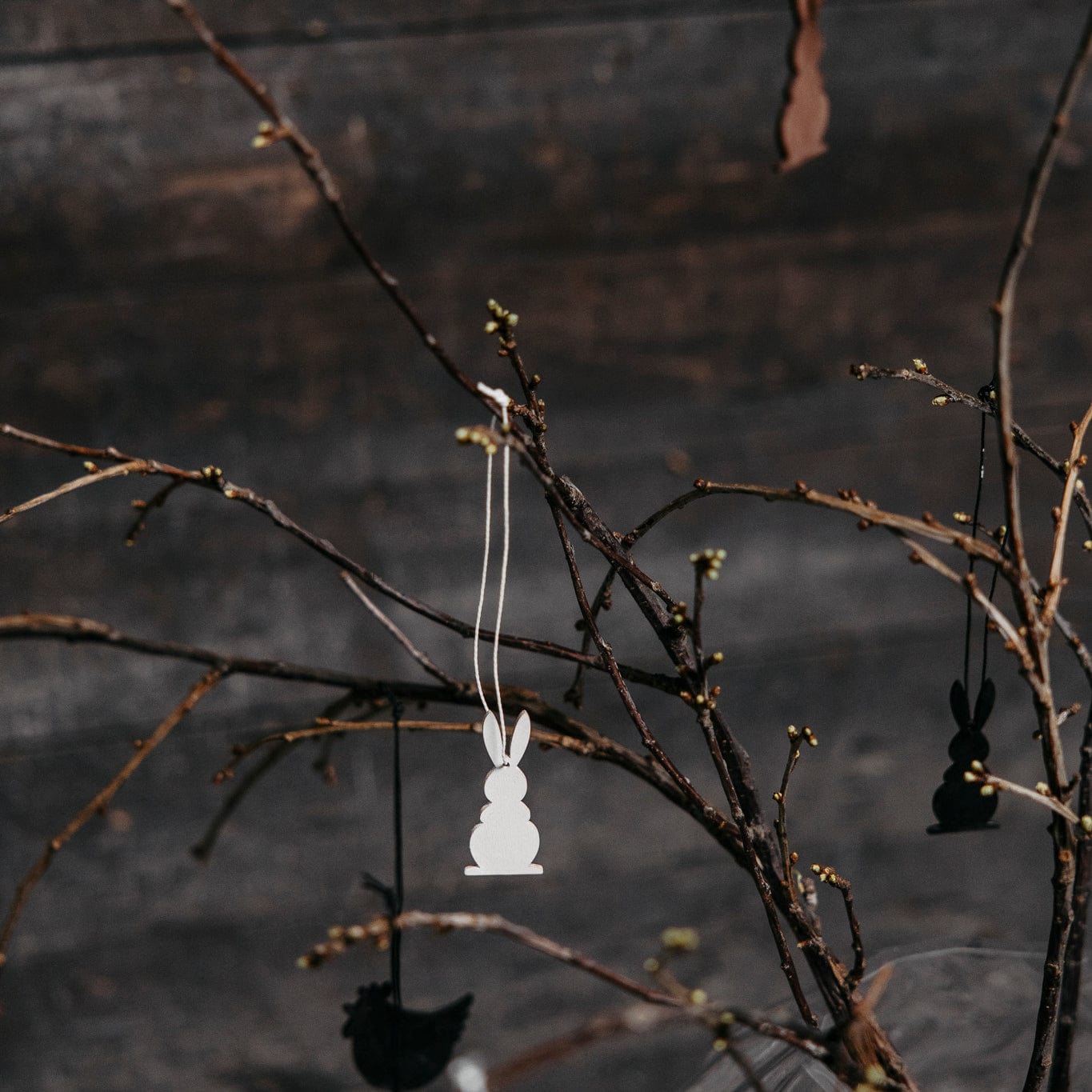 Holzanhänger Hase Hugo - braun