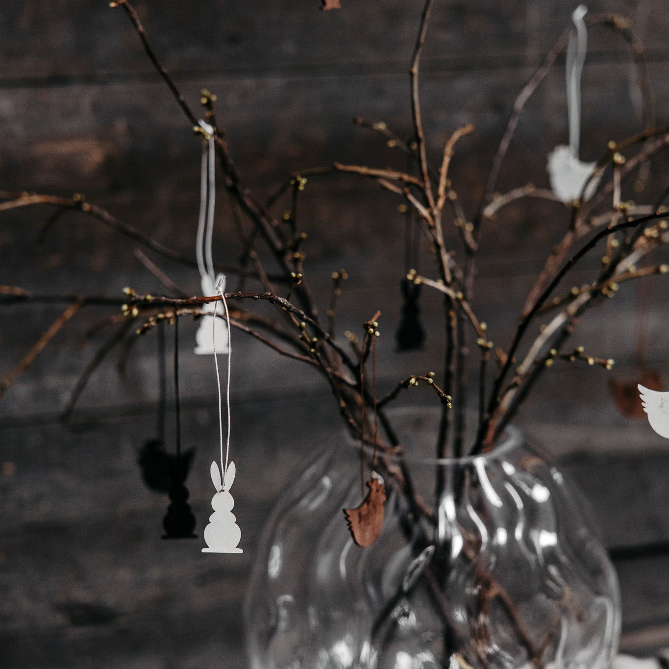 Holzanhänger Hase Hugo - braun