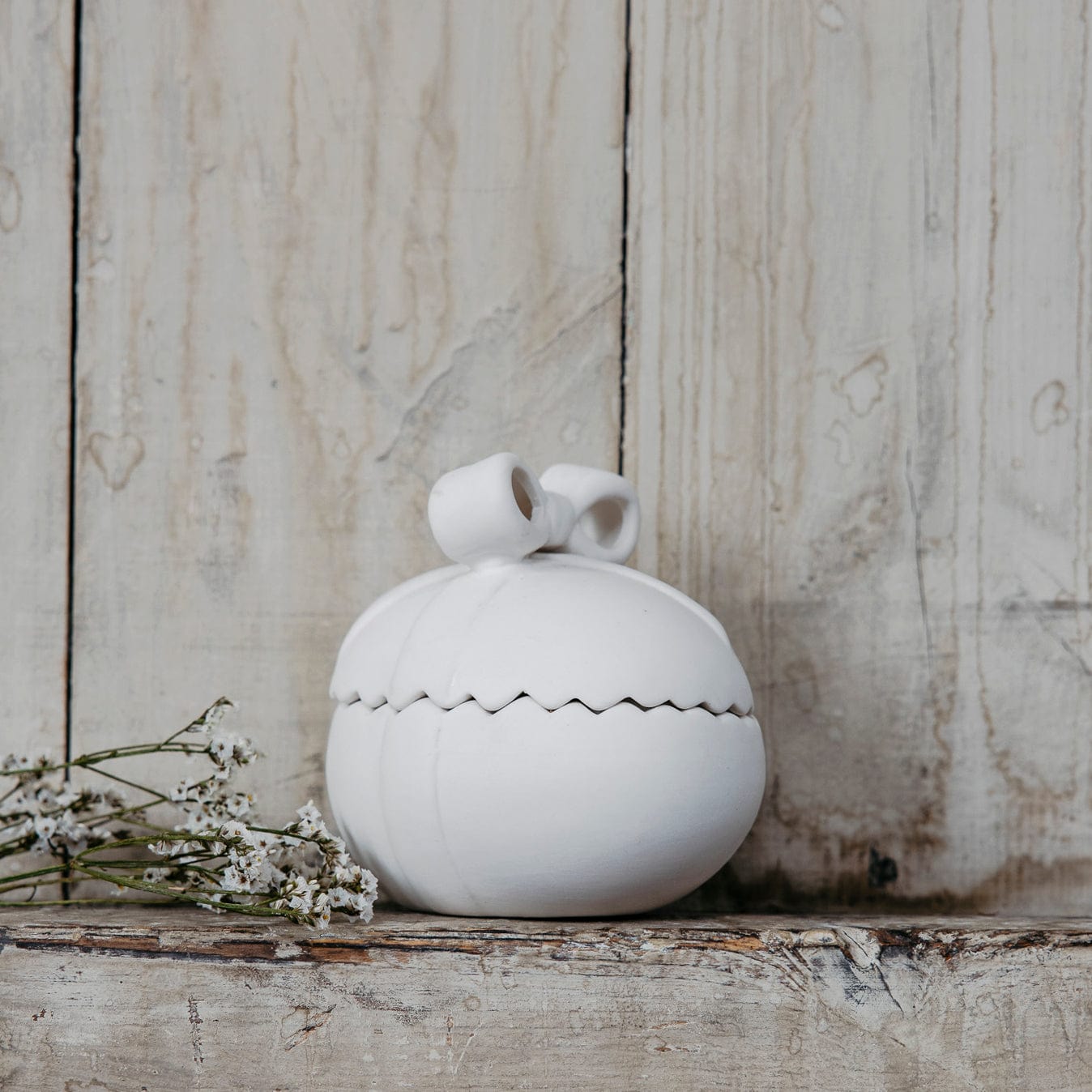 Osterdekoration Schale Lundby - weiß