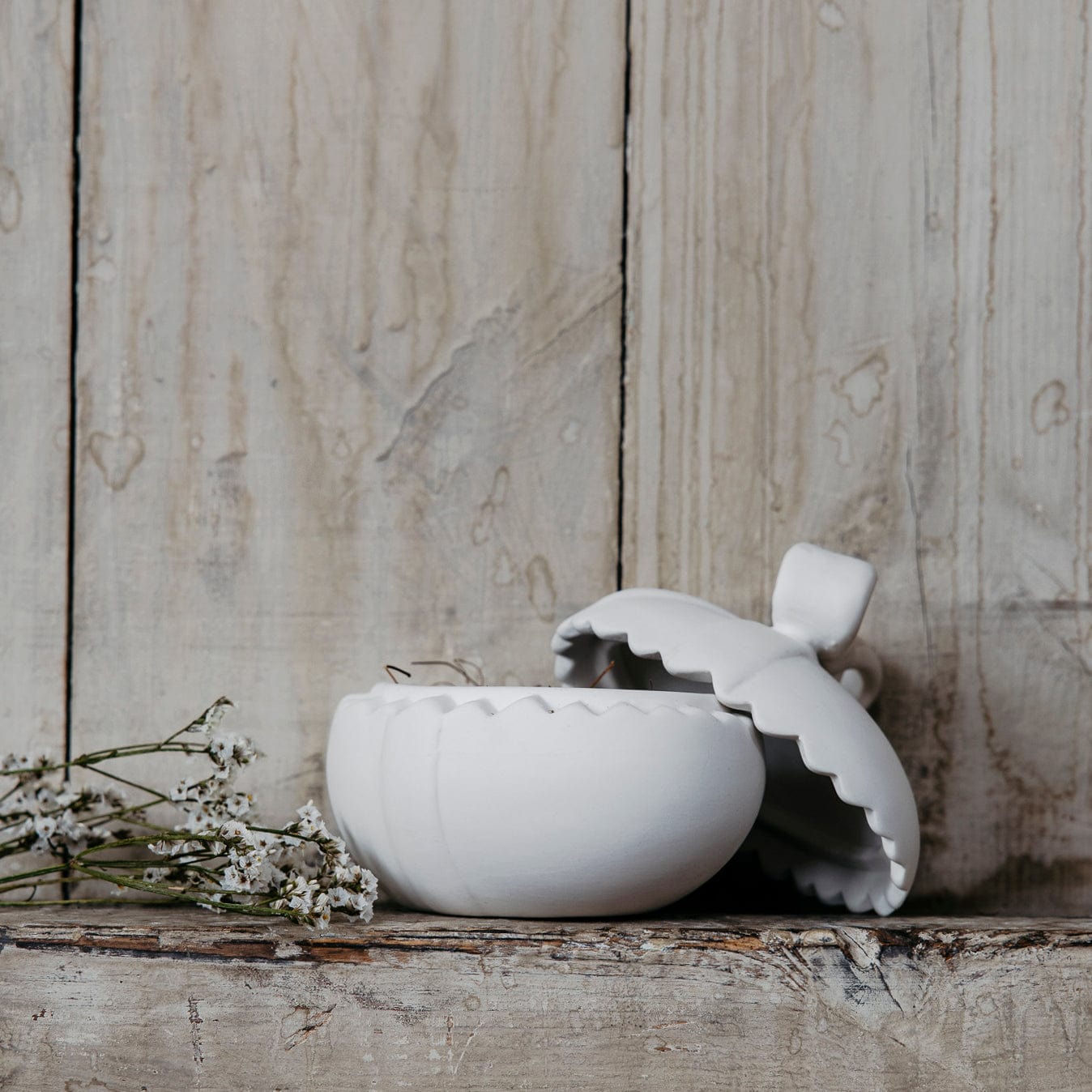 Osterdekoration Schale Lundby - weiß