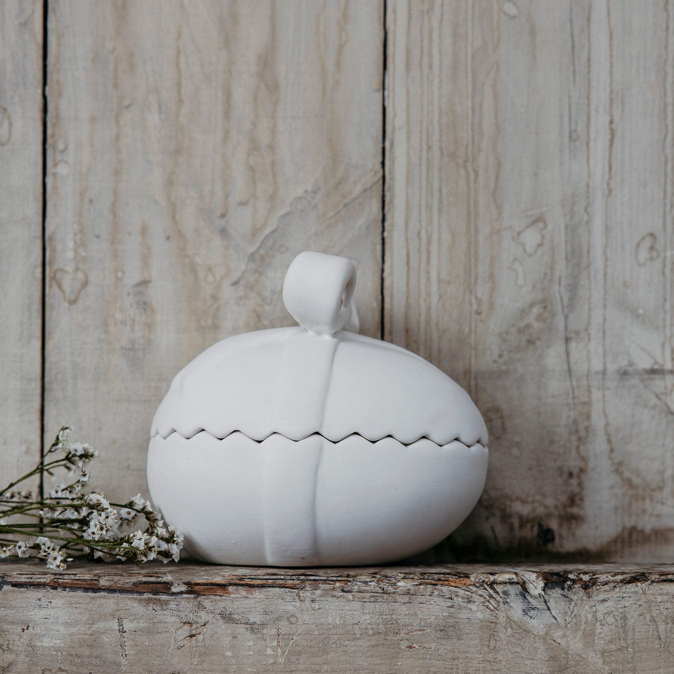 Osterdekoration Schale Lundby - weiß