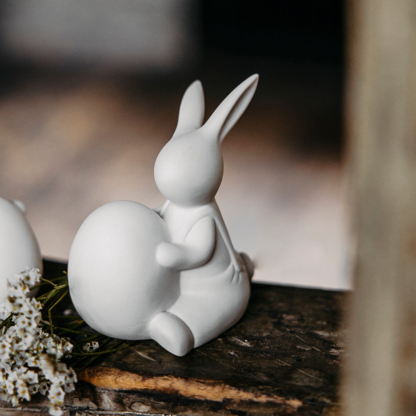 Osterdekoration Hase Otto - weiß