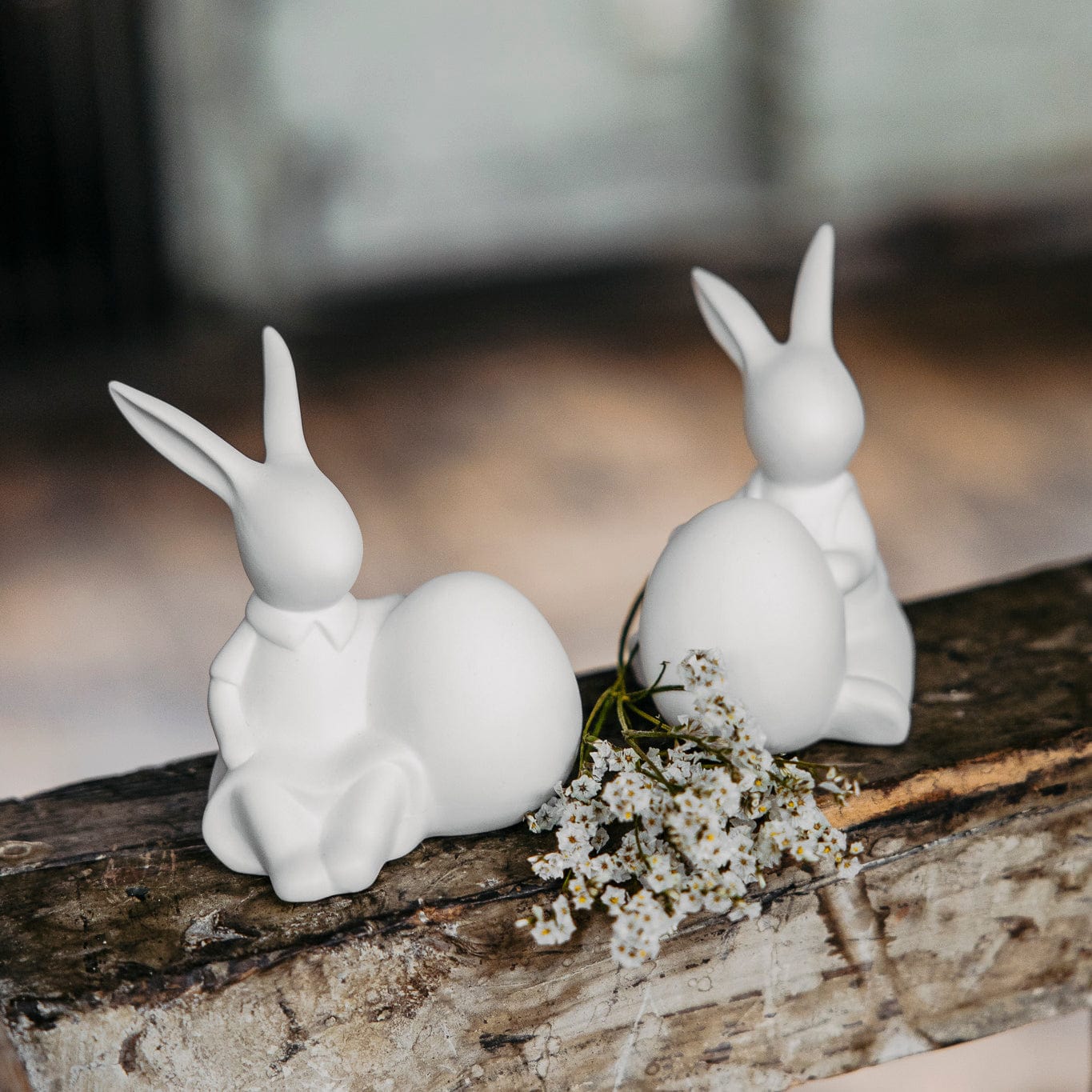 Osterdekoration Hase Otto - weiß