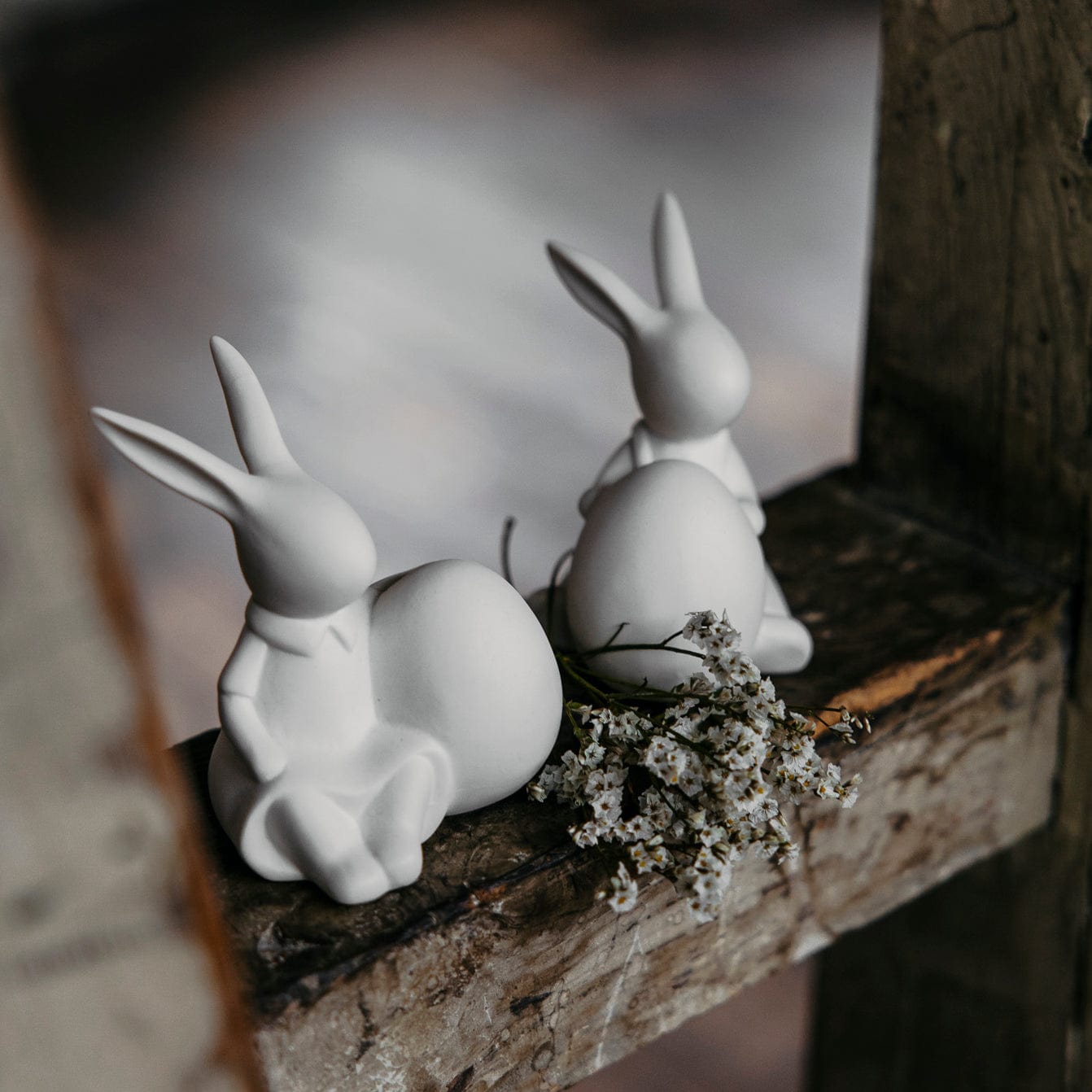 B-Ware Osterdekoration Hase Otto - weiß