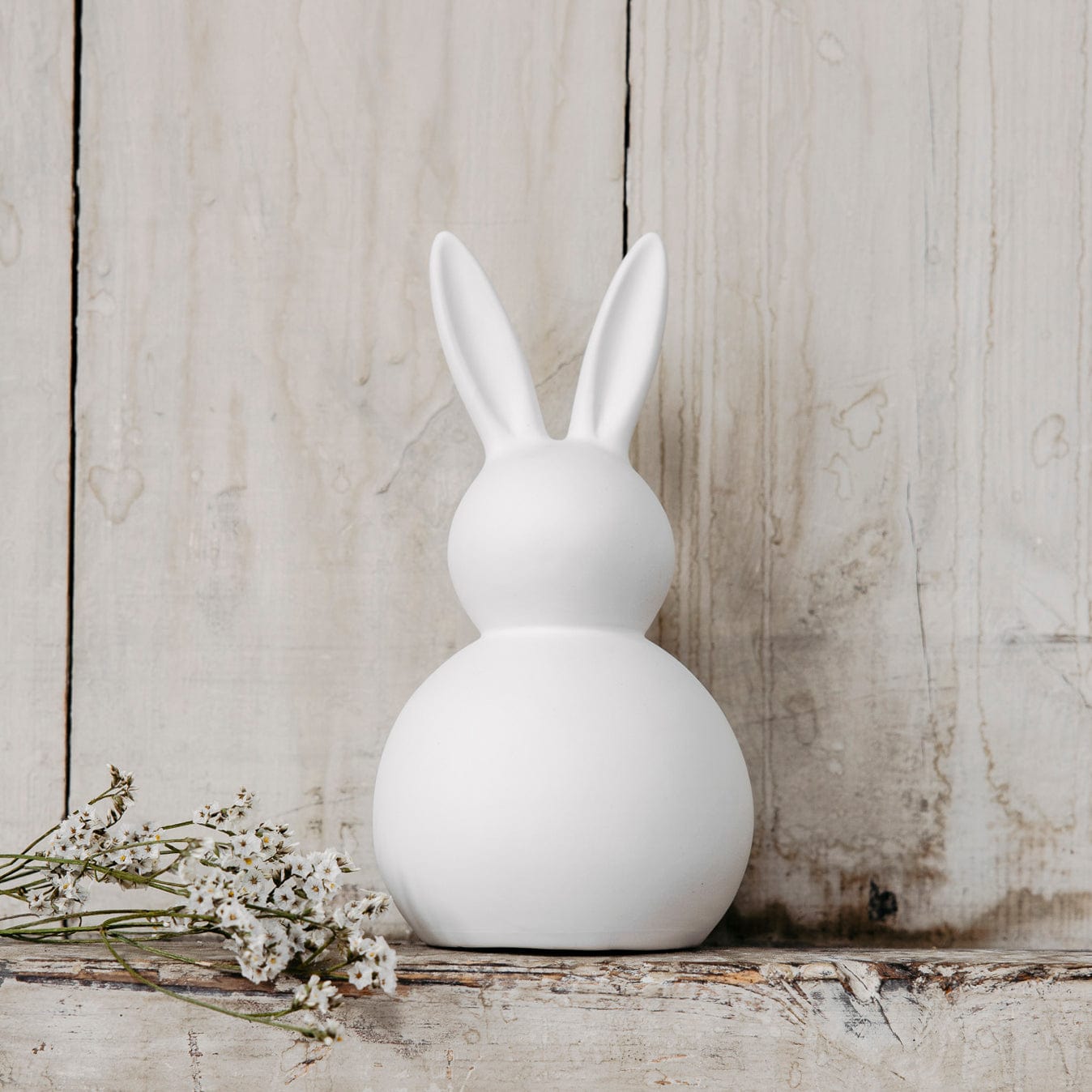 Osterdekoration Hase Tore - weiß