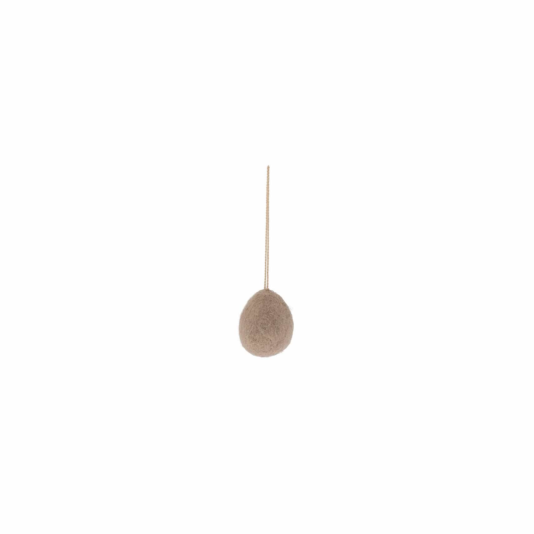 Ullas Osterei aus Filz - beige/taupe