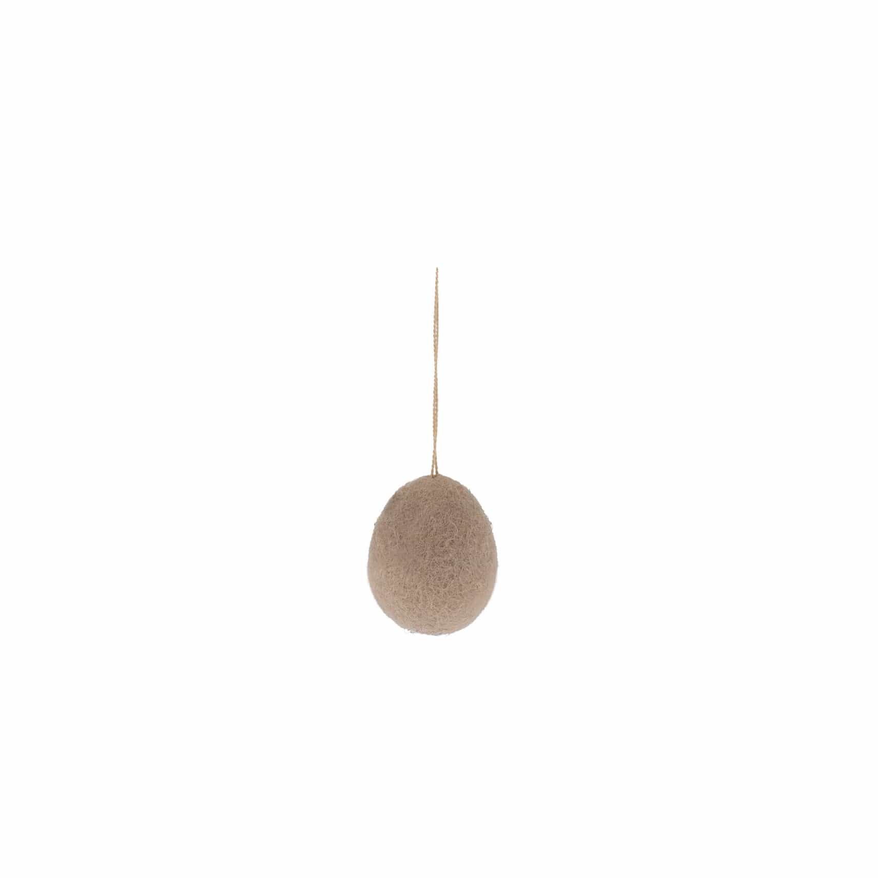Ullas Osterei aus Filz - beige/taupe