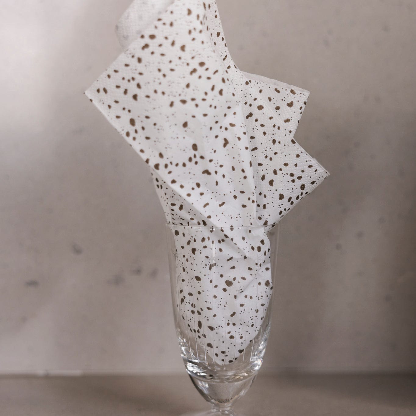 Servietten Spräcklig - weiß