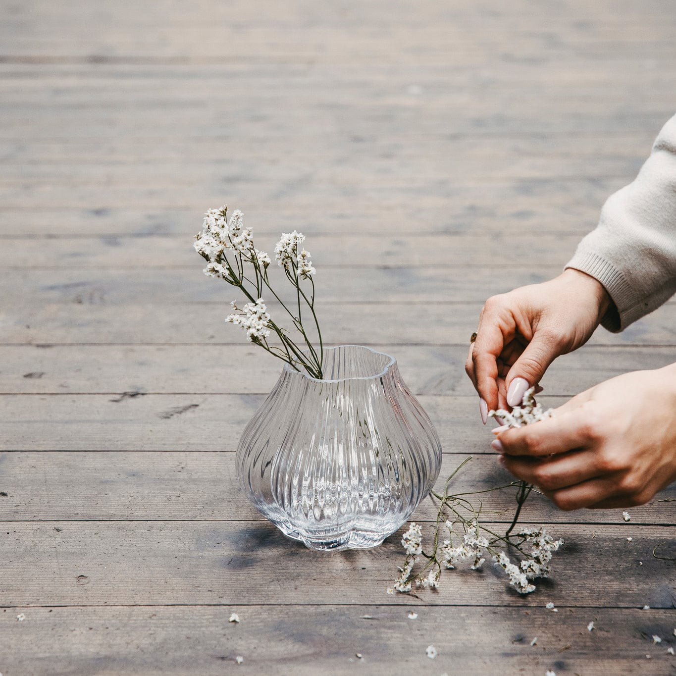 Vase Ängshult Blumenform - Glas