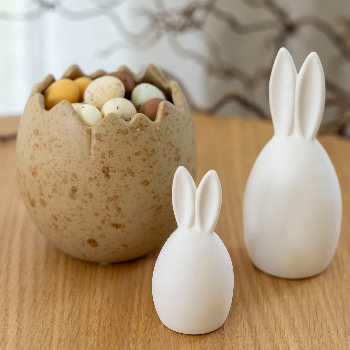 Osterdekoration Hase Emma - weiß