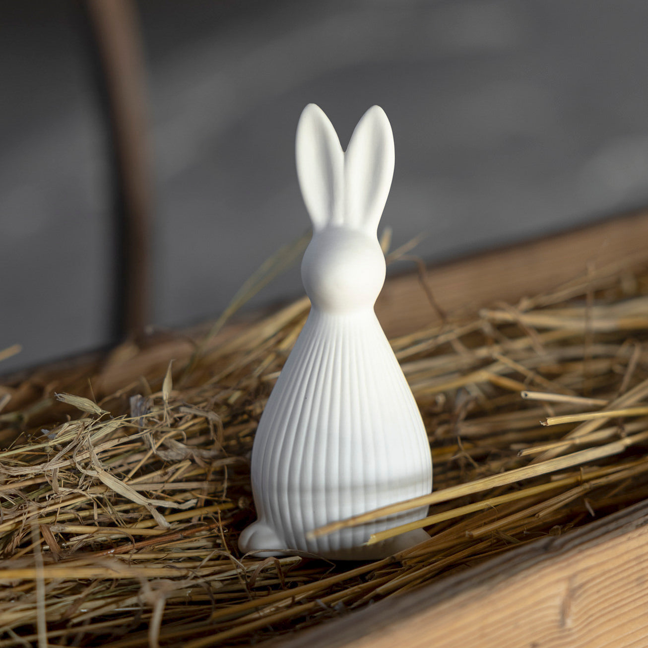 Osterdekoration Hase Selma - weiß