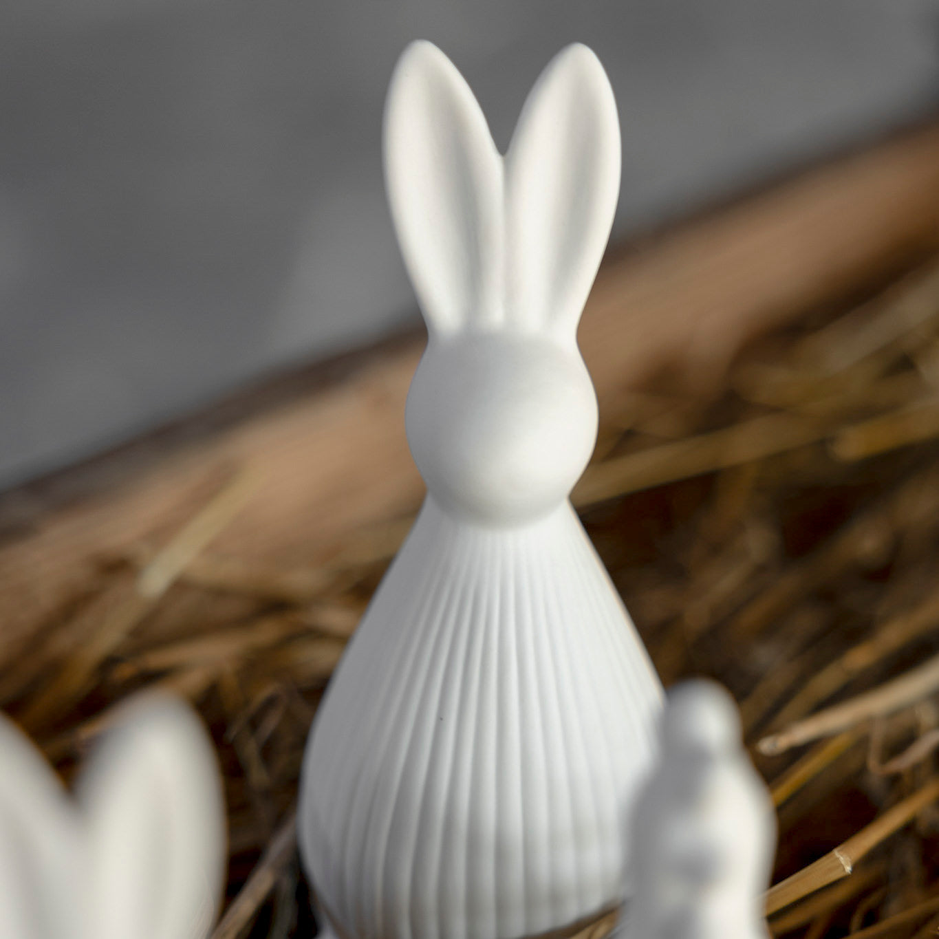 Osterdekoration Hase Selma - weiß