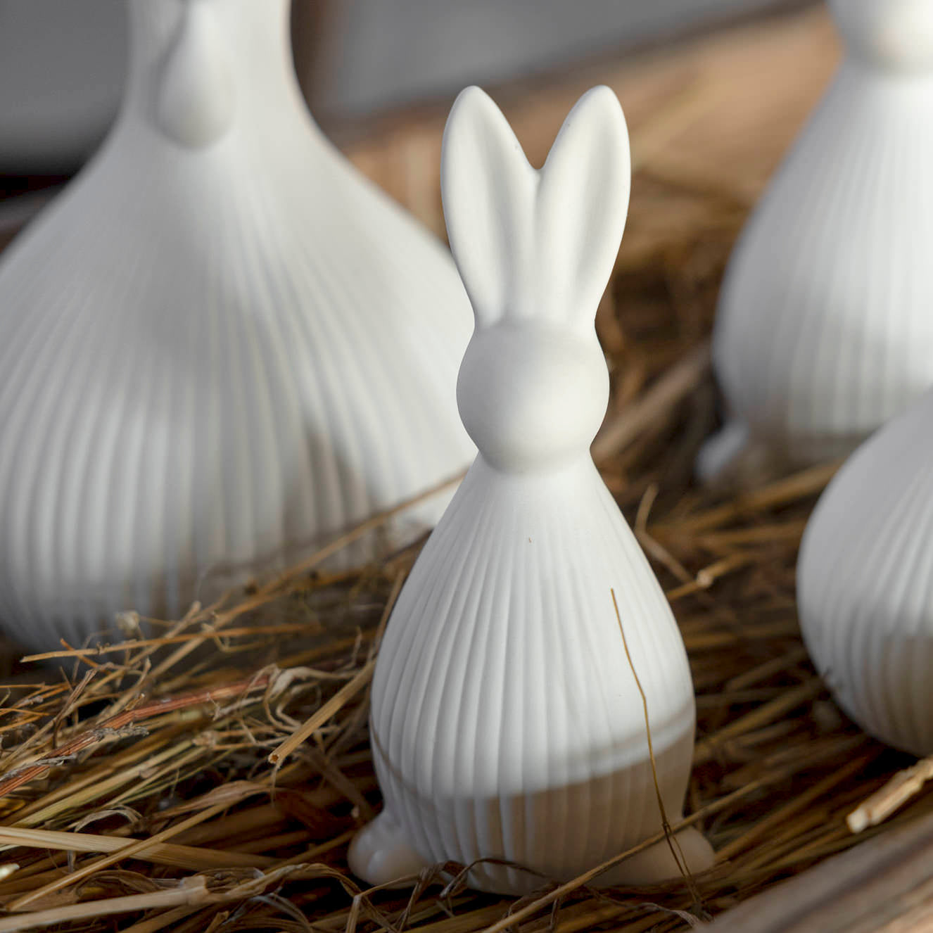 Osterdekoration Hase Selma - weiß