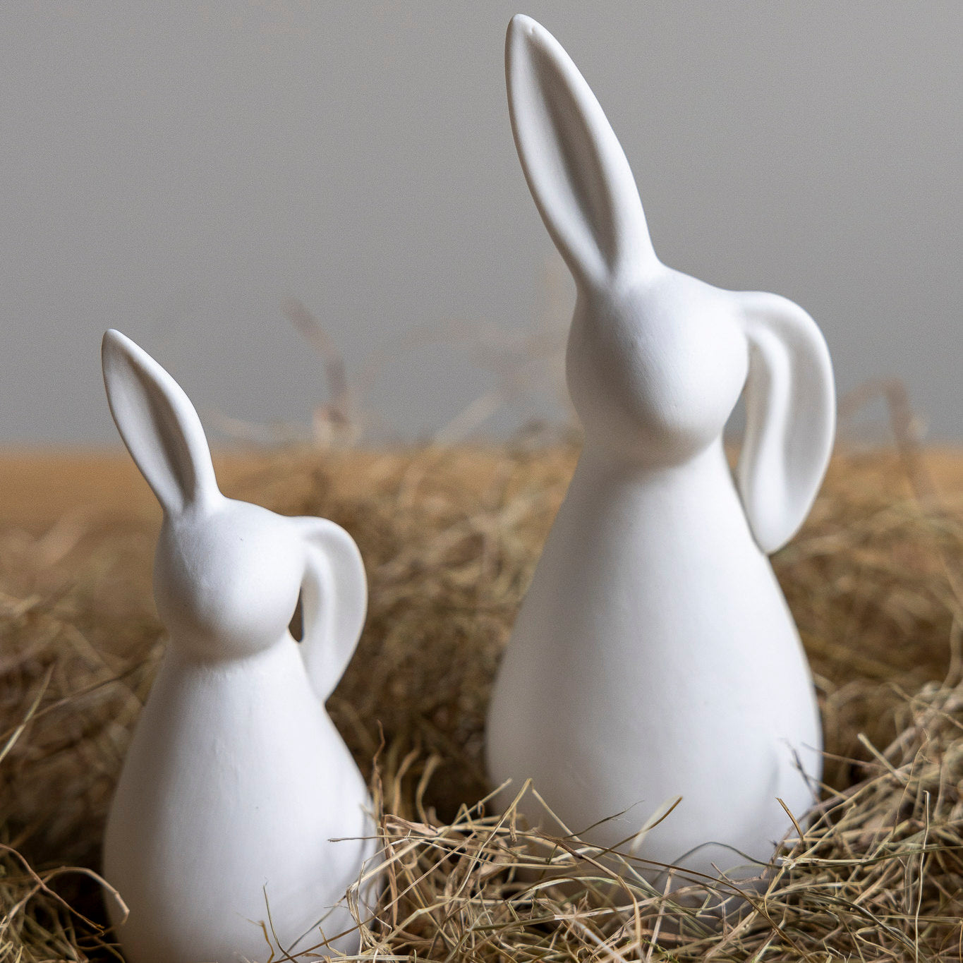 Osterdekoration Hase Sixten - weiß
