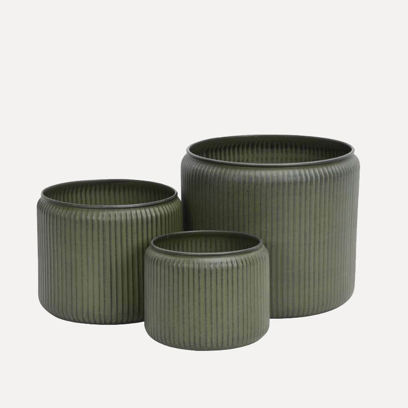 Pflanztopf Hage Stripe - dunkelgrün