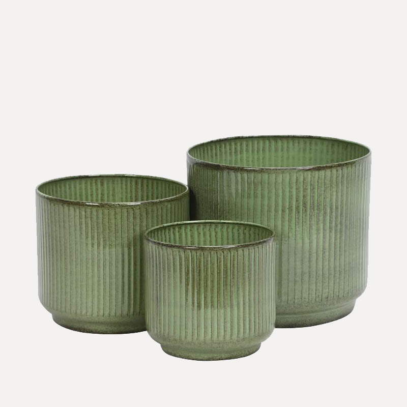 Pflanztopf Jord Stripe - grün