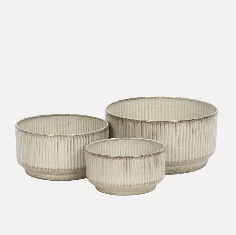 Pflanzschale Jord Stripe - beige