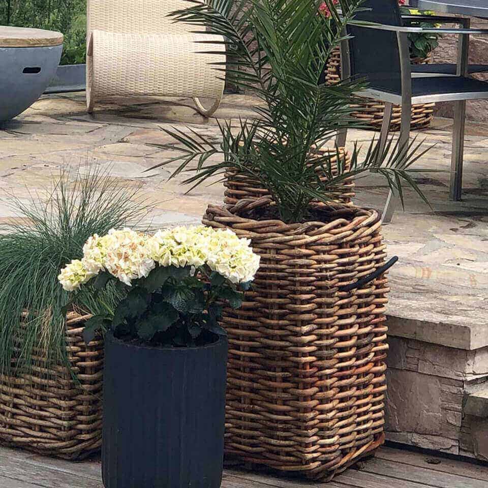 Rattan Korb eckig maxi - 41x66cm