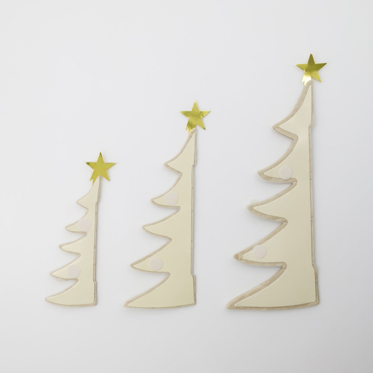 Weihnachtsbaum Papier 3er Set - ivory