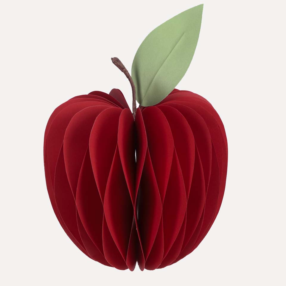 Papieranhänger Apfel - rot