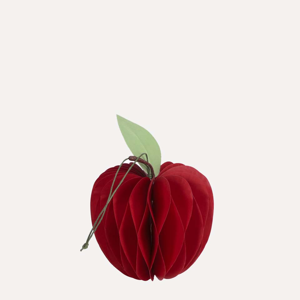 Papieranhänger Apfel - rot