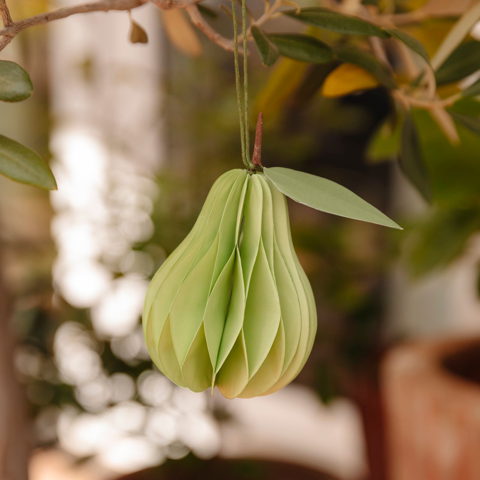 Papieranhänger Birne - grün
