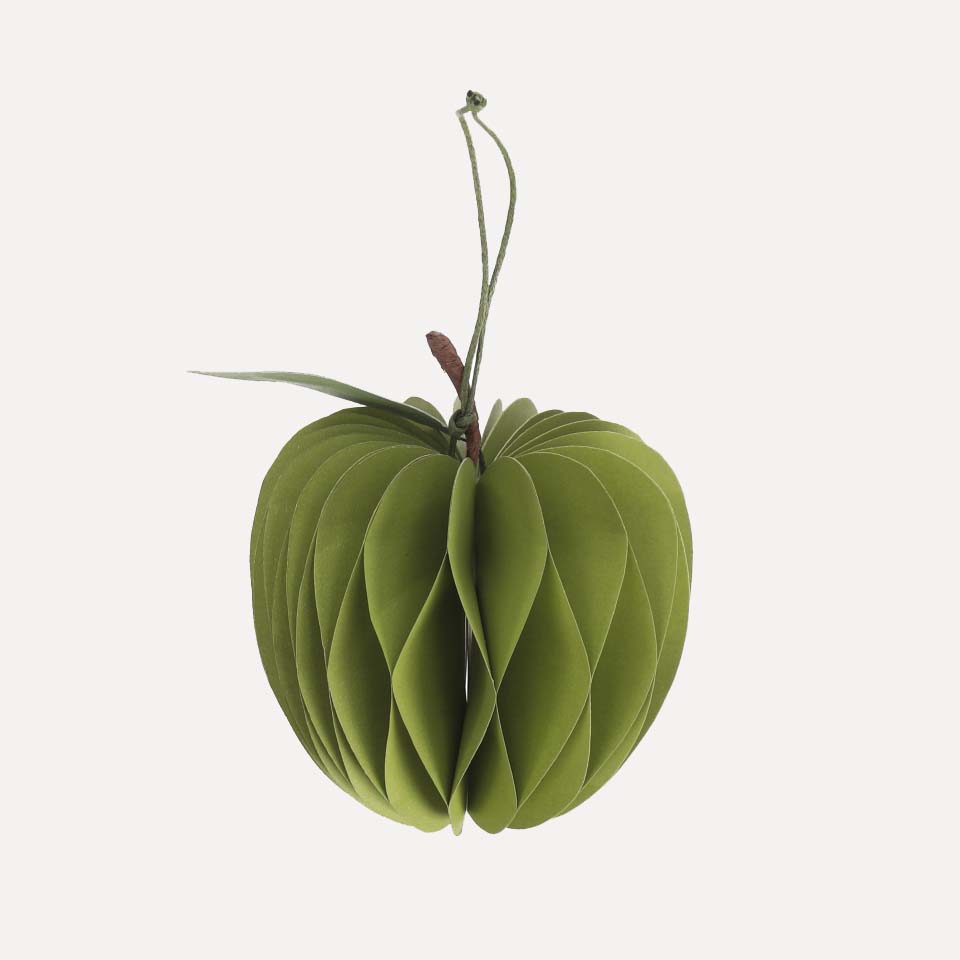 Papieranhänger Apfel - grün