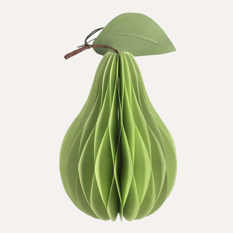 Papieranhänger Birne - grün