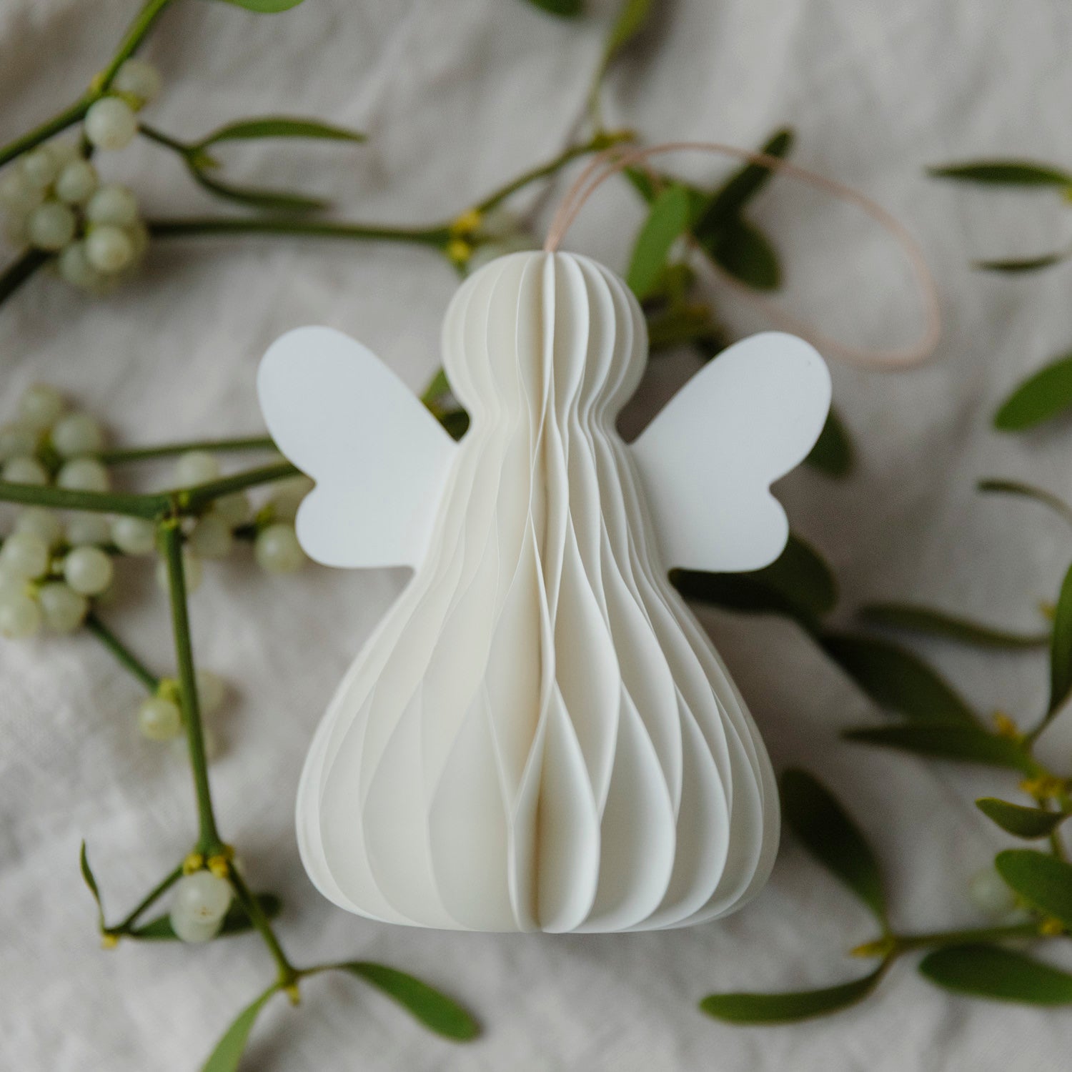 Papieranhänger Engel - weiß