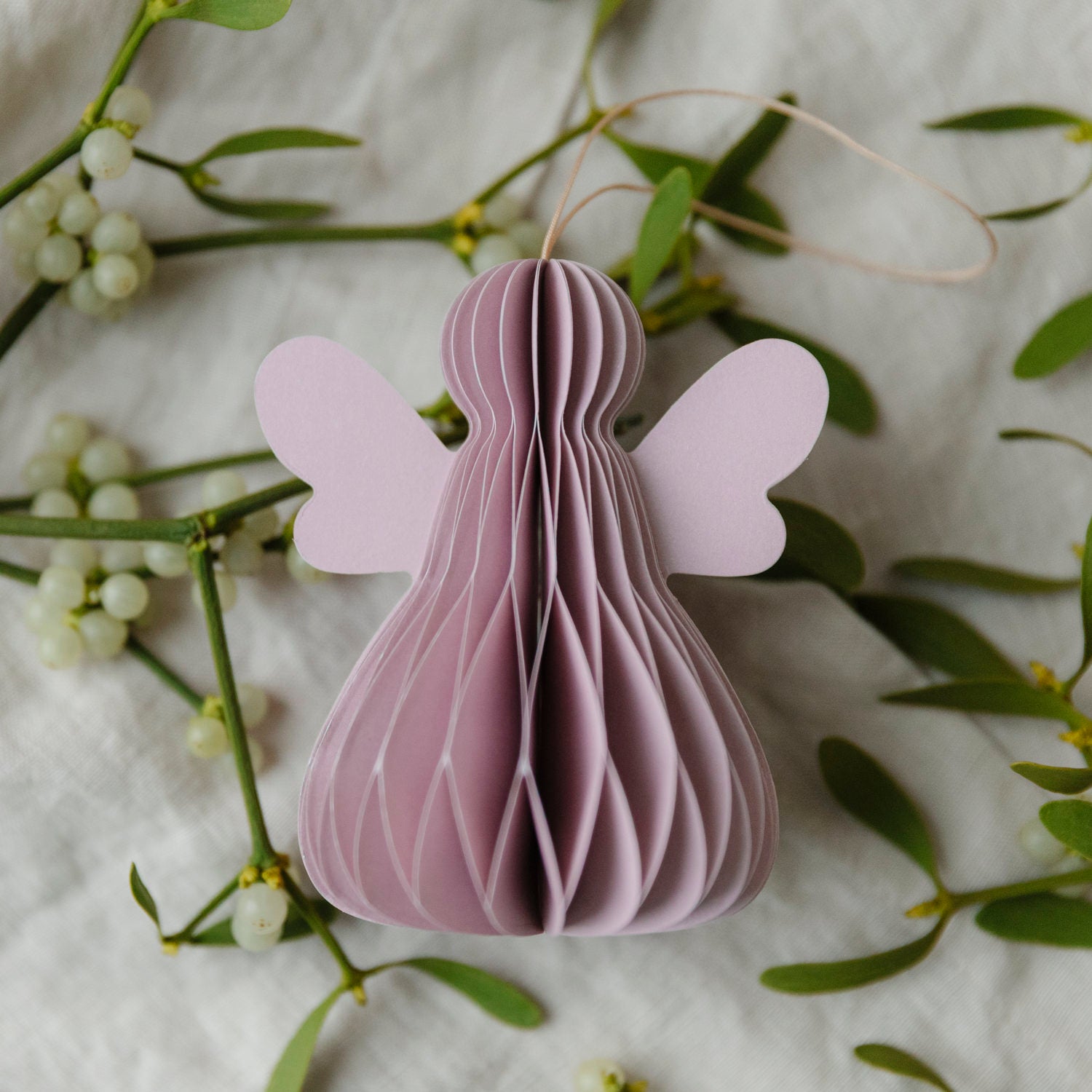 Papieranhänger Engel - rosé