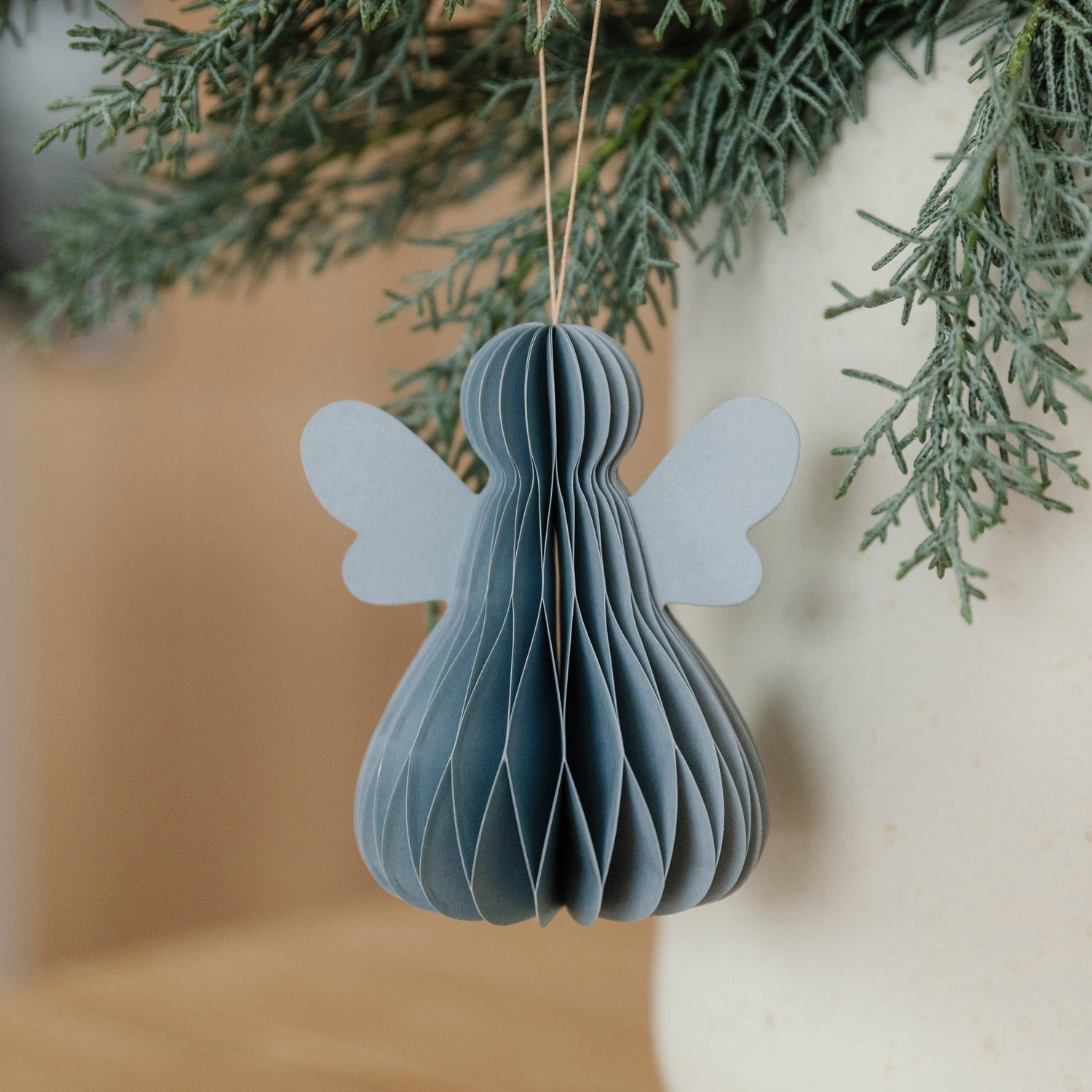 Papieranhänger Engel - hellblau