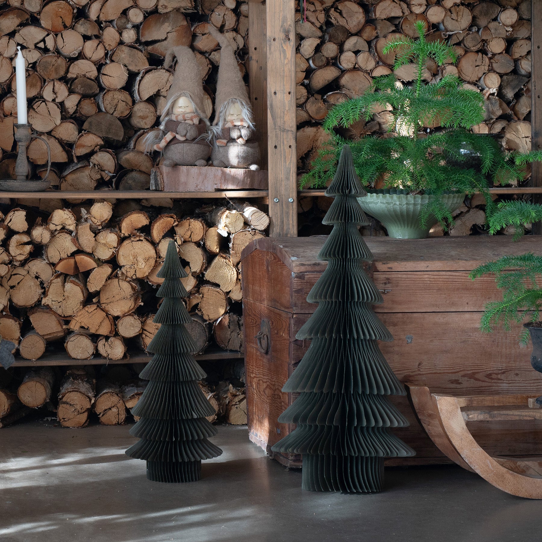 Weihnachtsbaum aus Papier XL - grün