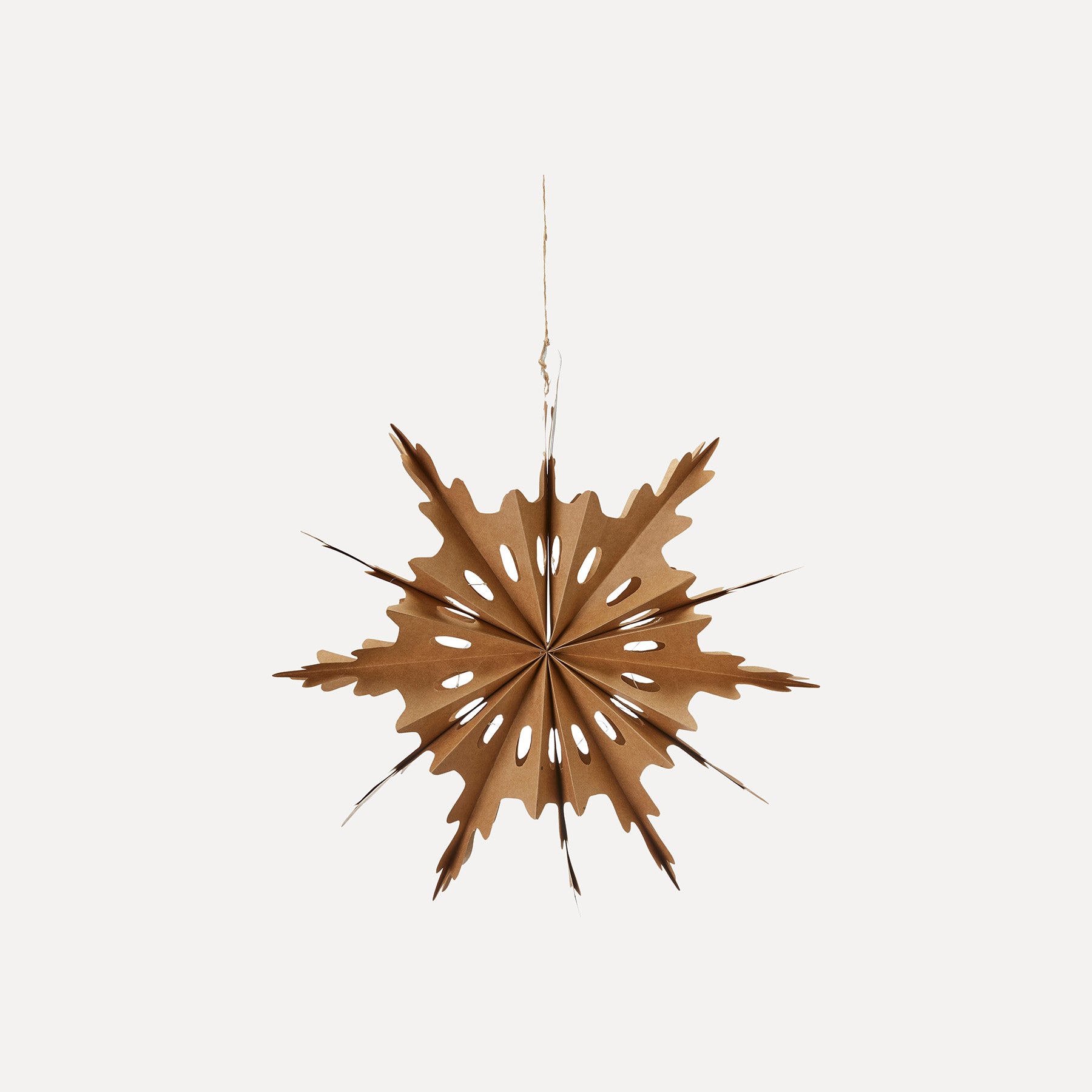 Papierstern Cami mit LED - braun