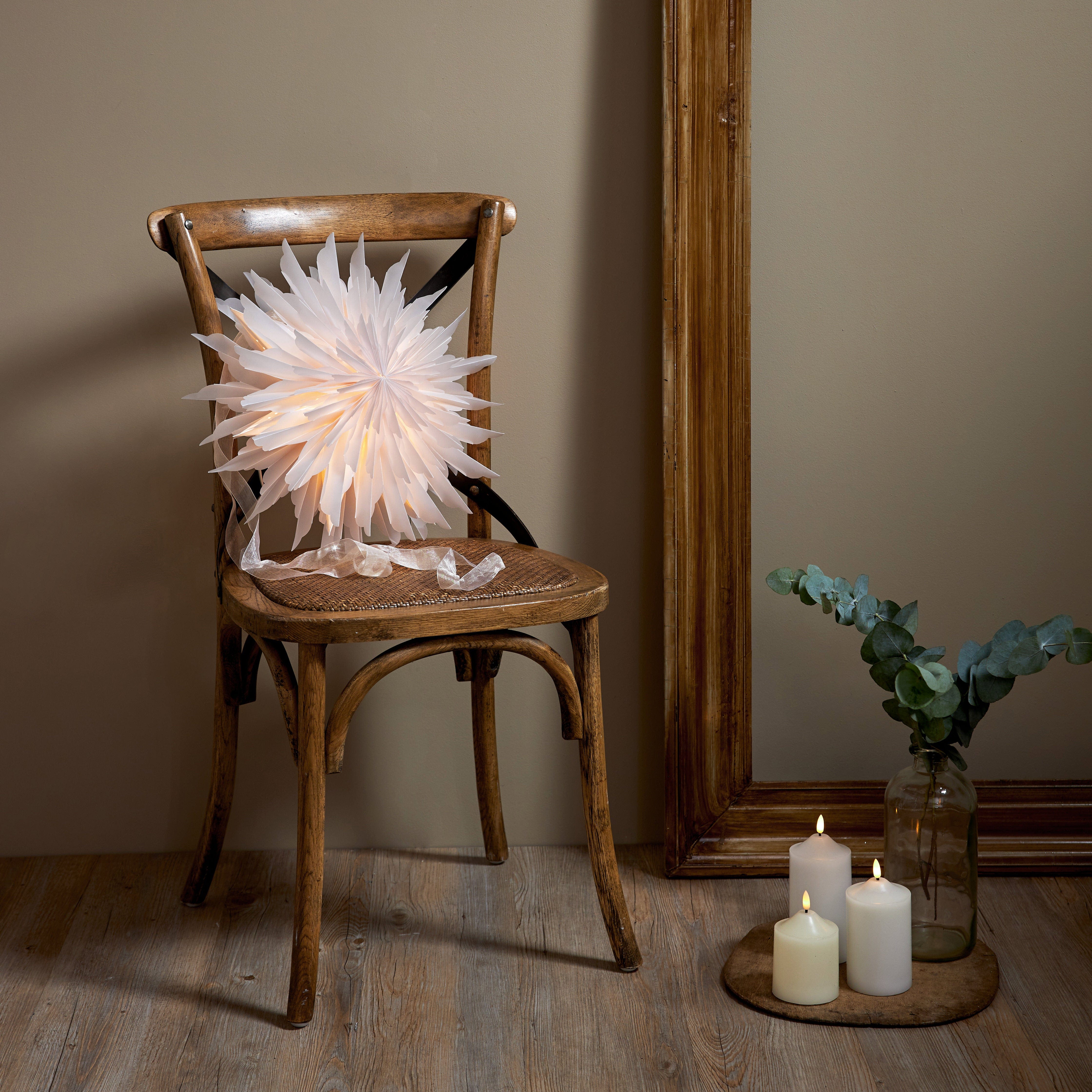 Stern Dis 40cm - weiß