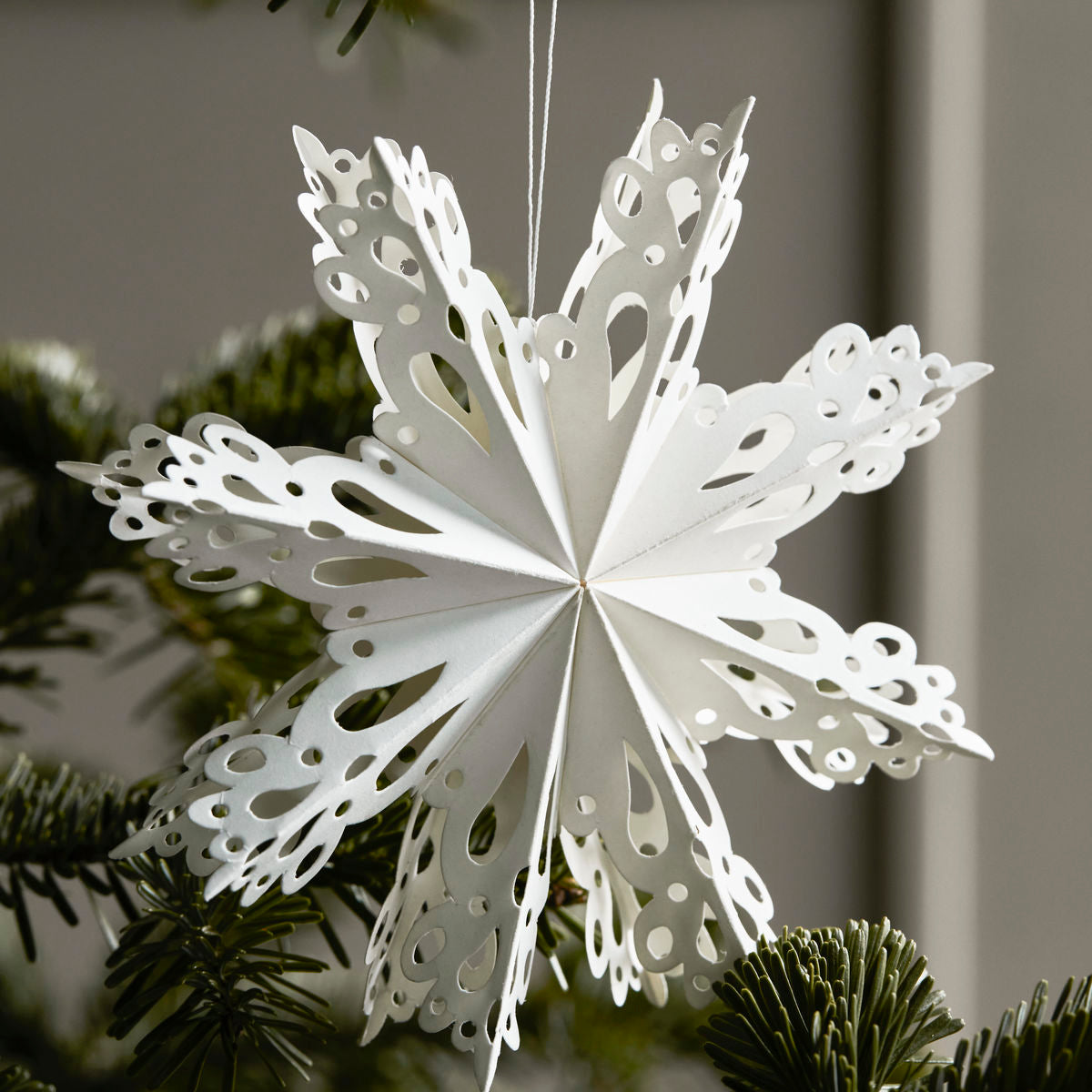 Papiersterne Snowflake 4er Set - weiß