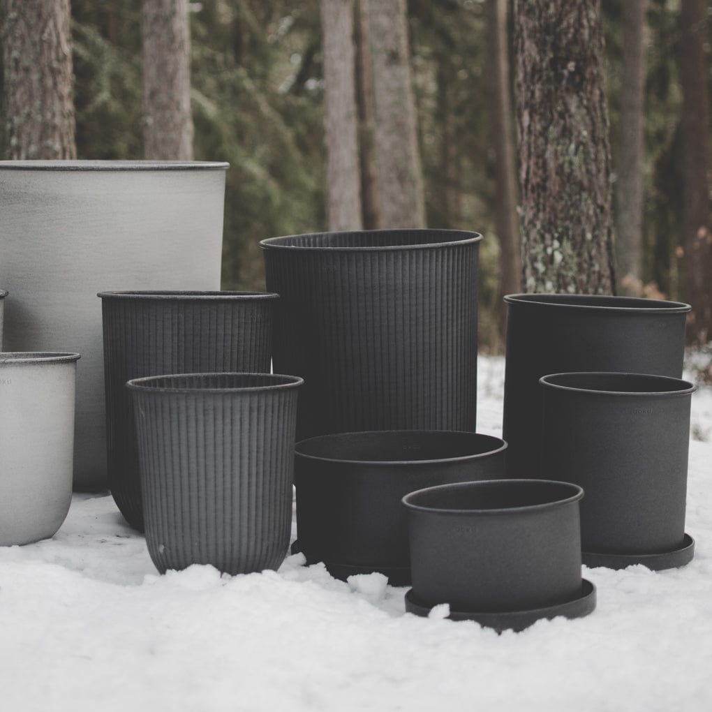Pflanztopf Out Stripe - schwarz