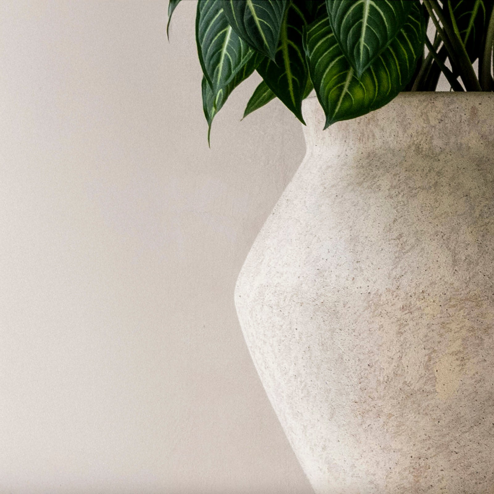 Pflanztopf Fleuri - travertine beige