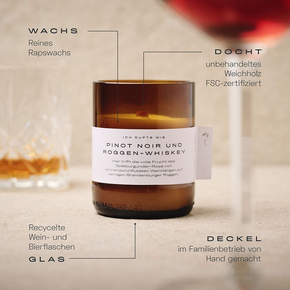 Duftkerze - Pinot Noir und Roggen-Whiskey
